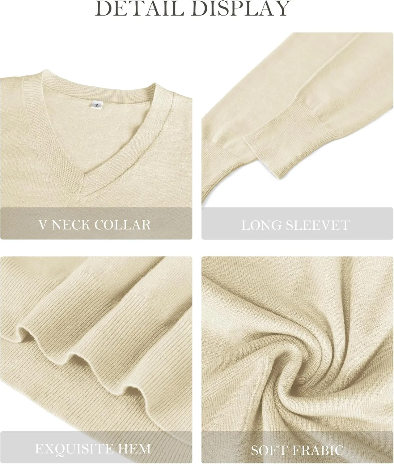 2025 Women's Sweaters Knitted Ribbed Casual Thin Long Sleeve Pullover V Neck Lightweight Sweatshirts Cute Blouse Tops