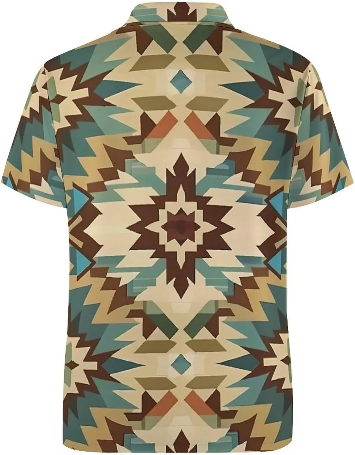 Aztec Style Vintage Bohemian Women's Polo Shirts Short Sleeve Golf Shirts Casual Athletic Tennis Tops Summer Blouses