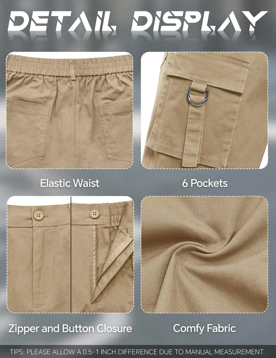 Bermuda Shorts for Women Cargo Cotton Shorts High Waist Knee Length 6 Pockets 2025 Summer Casual Long Shorts