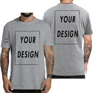 Custom T Shirt for Men Women Design Your Own Front Back Print Personalized T-Shirts