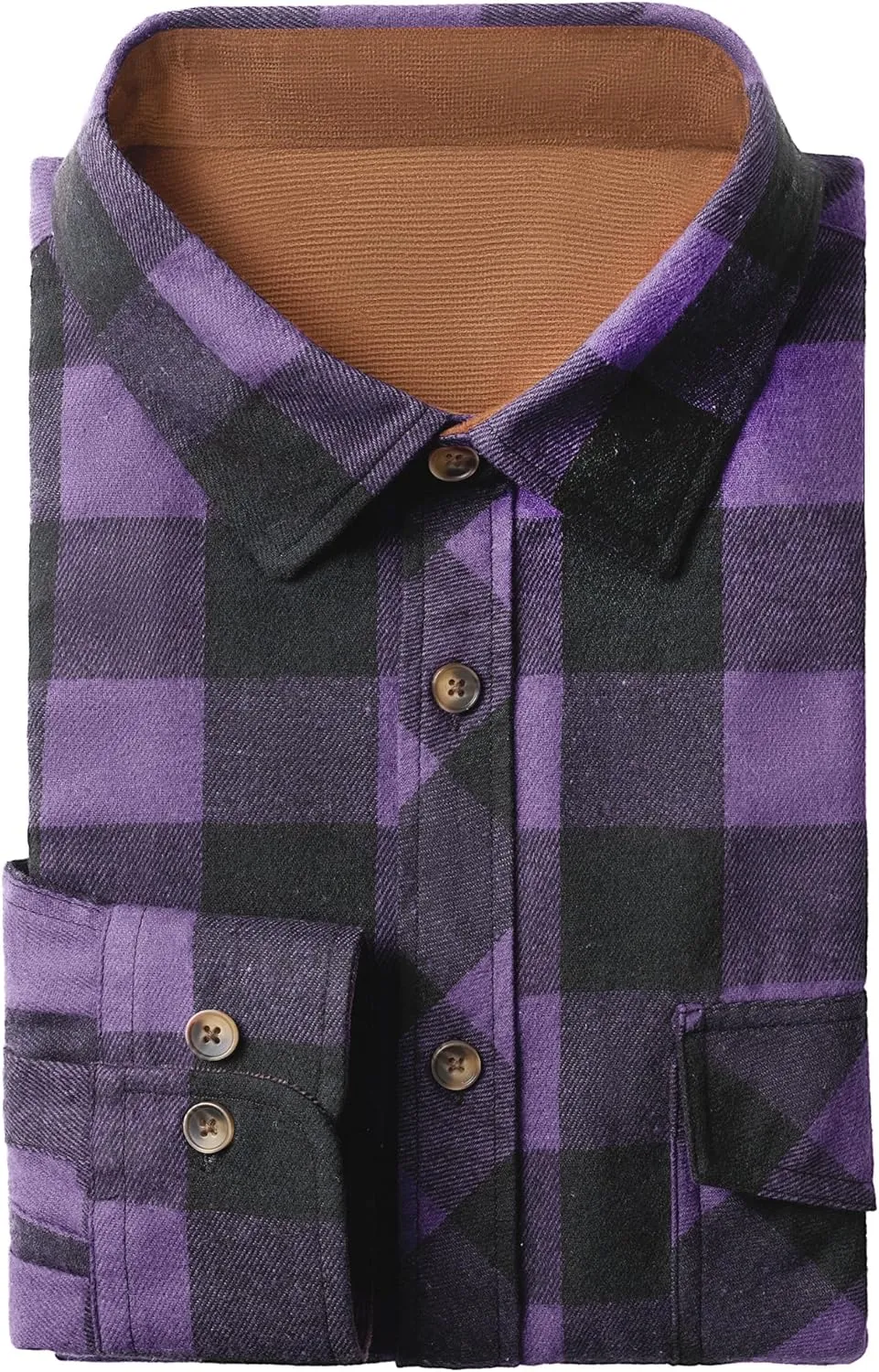 DEMEANOR Mens Flannel Shirts Long Sleeve Plaid Button Down Shirt Cotton Flannel Shirt for Men Shirts Casual Work Shirts
