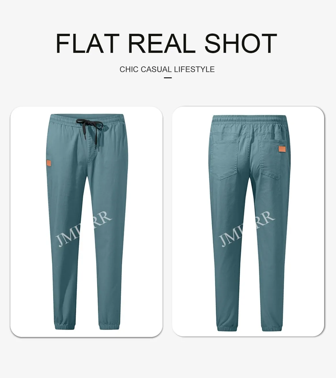 JMIERR Mens Casual Joggers Pants - Cotton Drawstring Chino Cargo Pants Hiking Outdoor Twill Track Jogging Sweatpants Pants