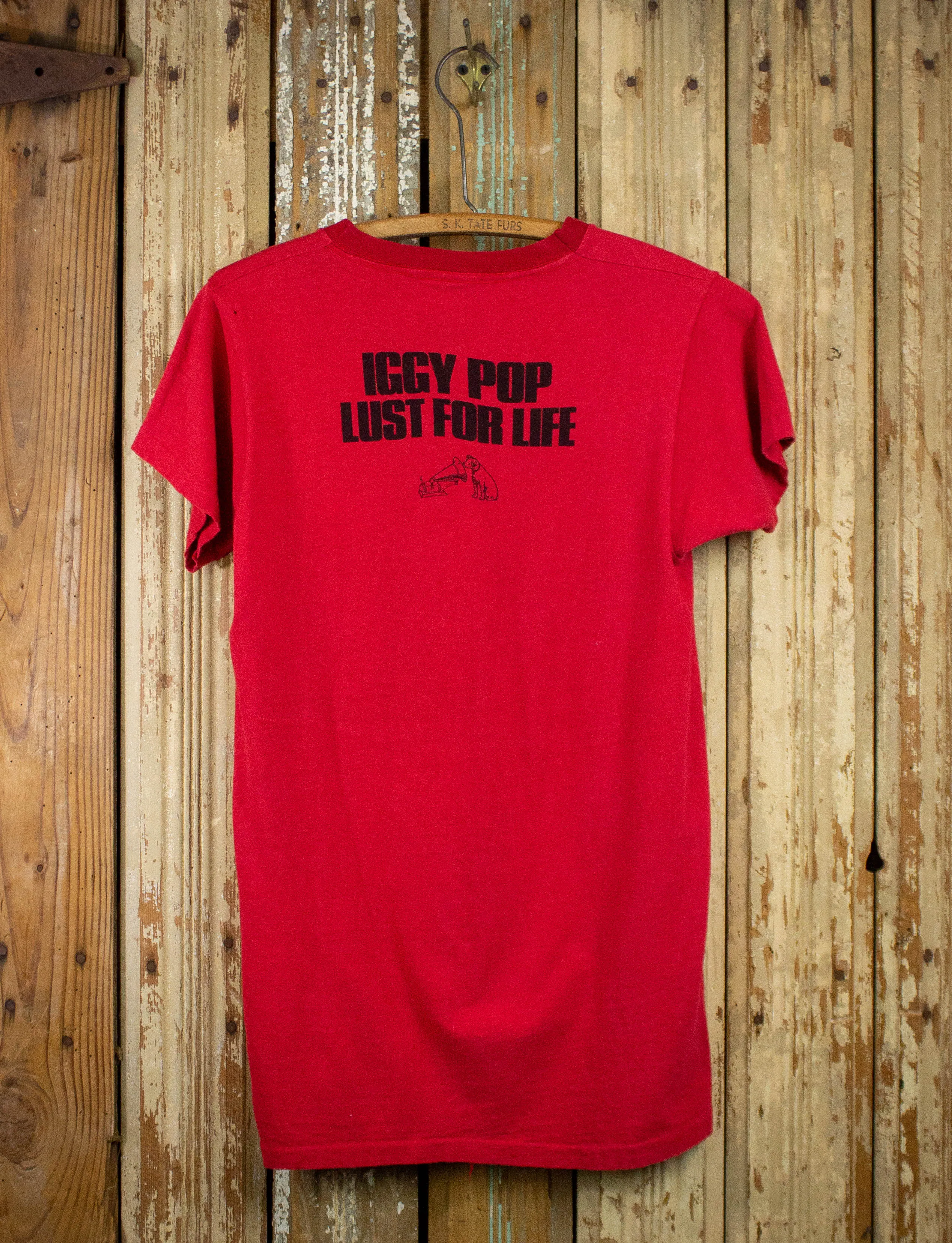 Vintage Iggy Pop Lust For Life Concert T Shirt 1977 Red Medium