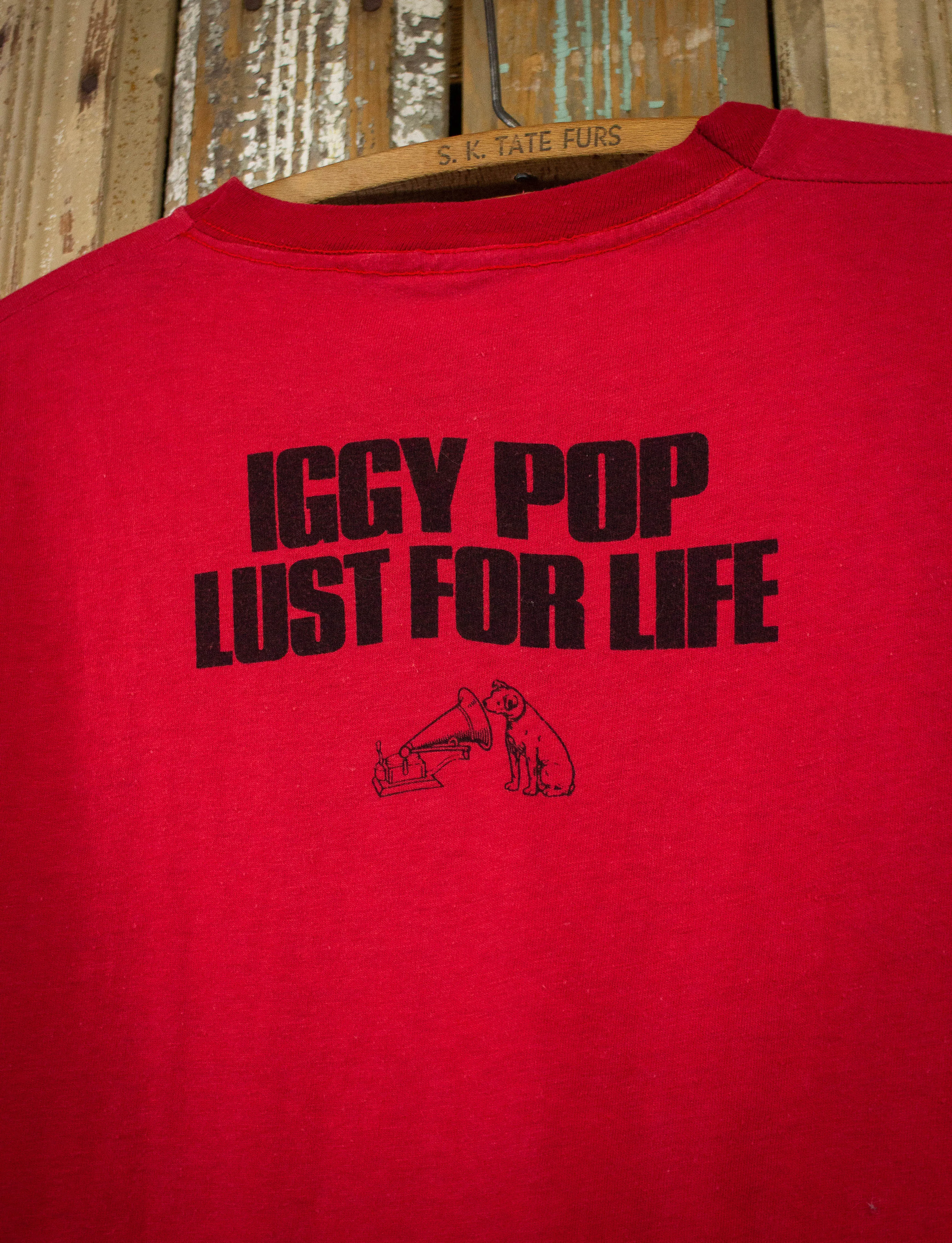 Vintage Iggy Pop Lust For Life Concert T Shirt 1977 Red Medium