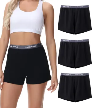 wirarpa Women's Cotton Sleep Shorts Comfywear Lounge Pajama Shorts 3 Pack