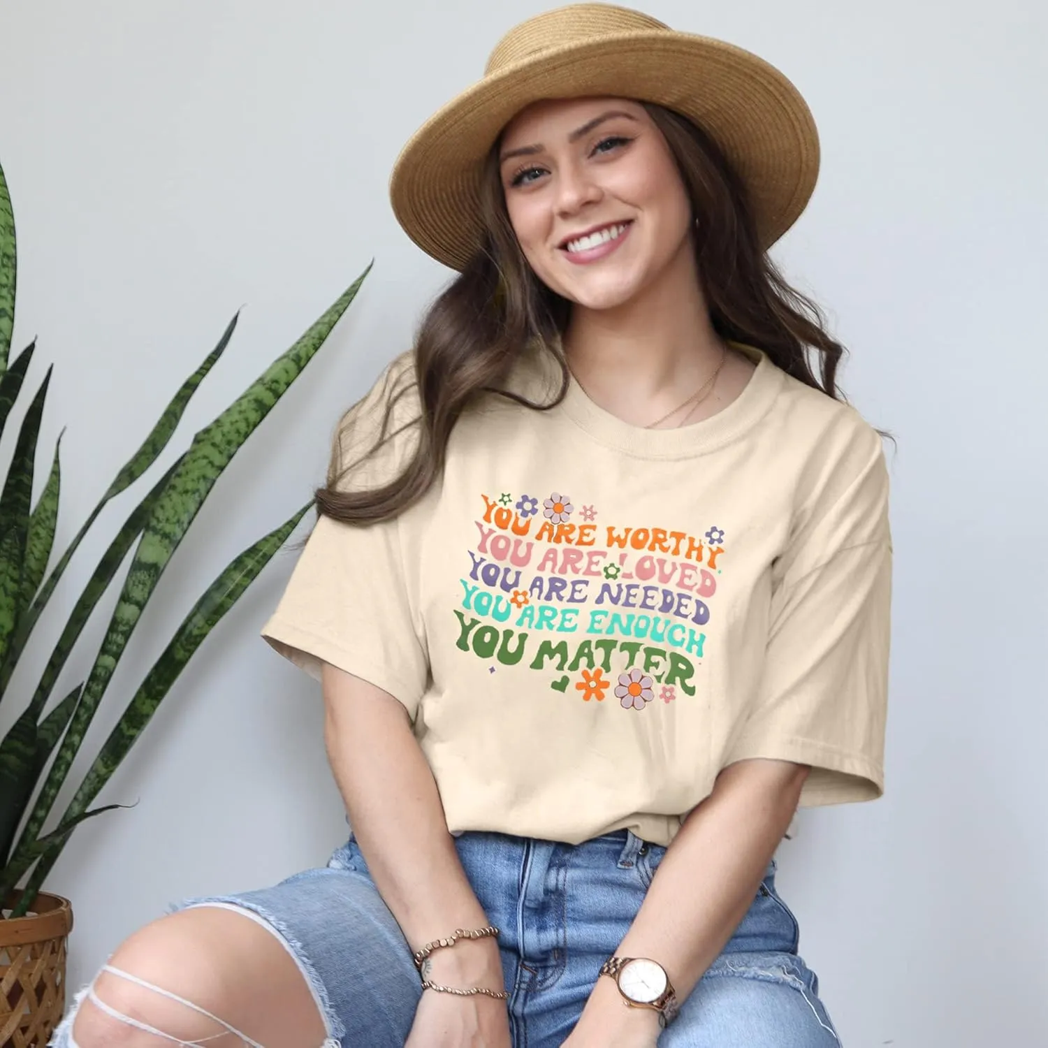 You Matter Shirt Women Teacher Inspirational Tee Top Mental Health Awareness Shirt