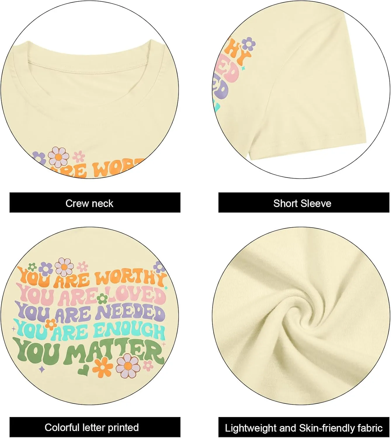 You Matter Shirt Women Teacher Inspirational Tee Top Mental Health Awareness Shirt