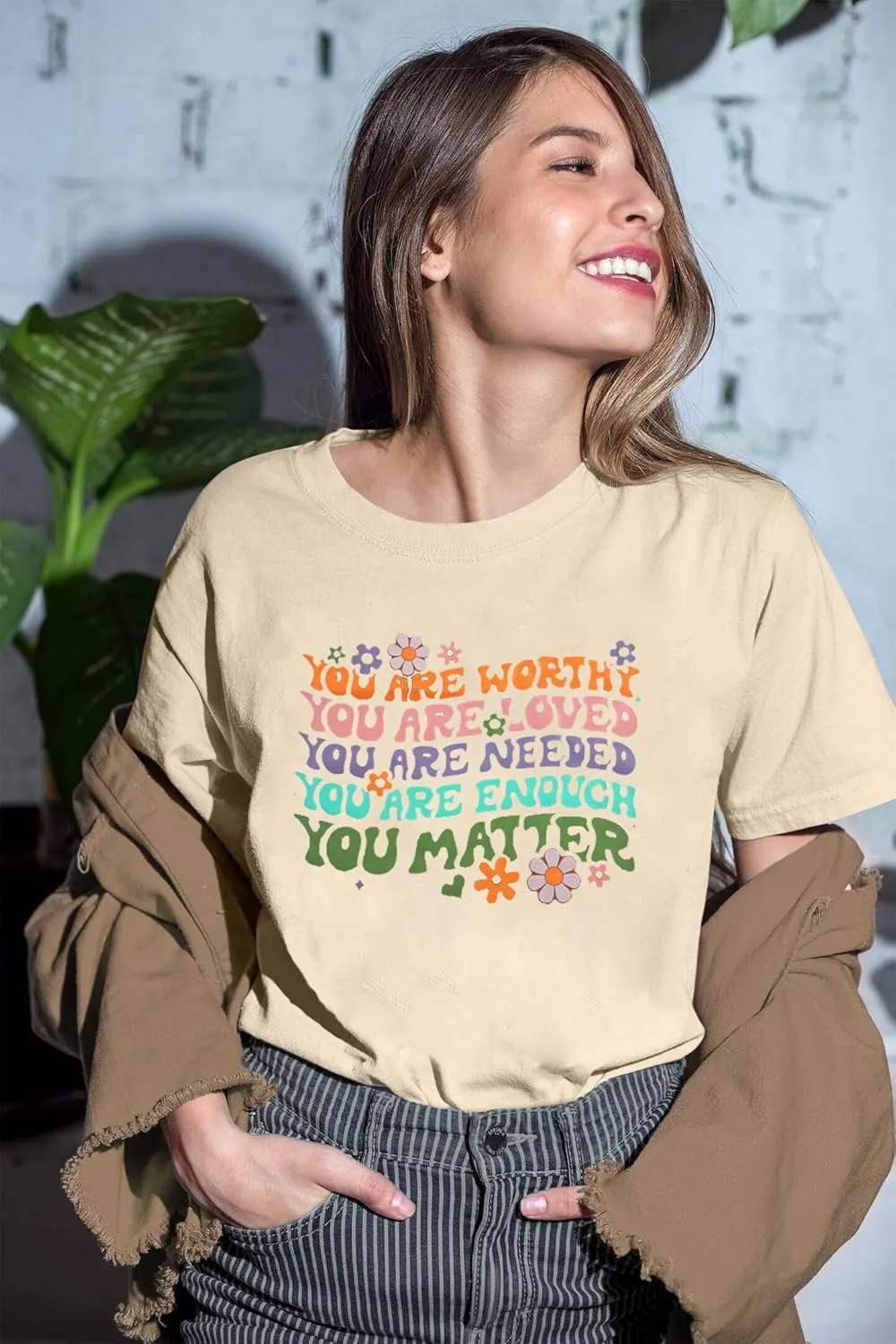 You Matter Shirt Women Teacher Inspirational Tee Top Mental Health Awareness Shirt