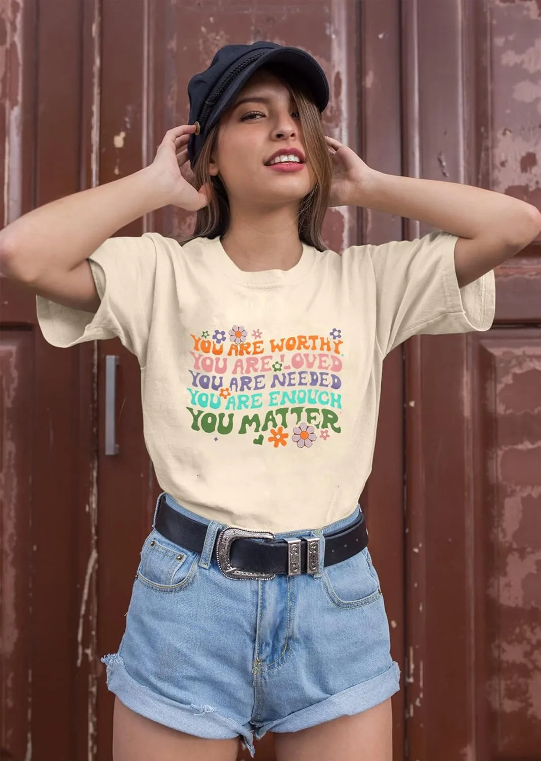 You Matter Shirt Women Teacher Inspirational Tee Top Mental Health Awareness Shirt