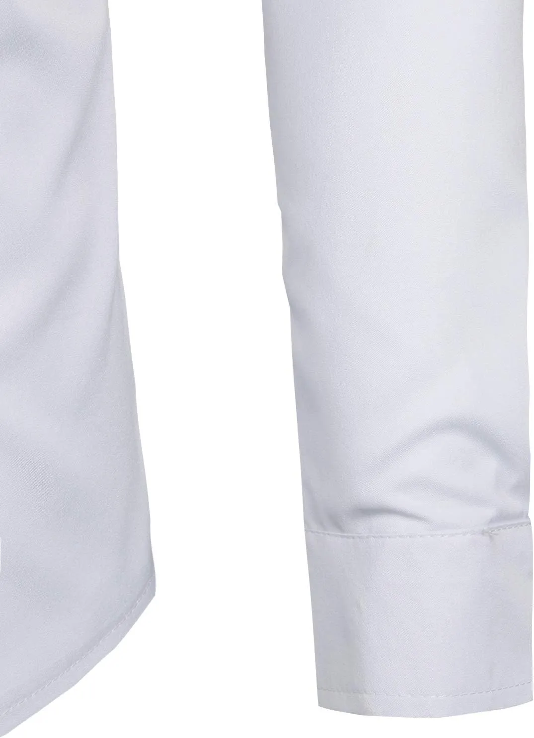 ZEROYAA Mens Slim Fit Long Sleeve Tuxedo Dress Shirts/Prom Performing Shirts